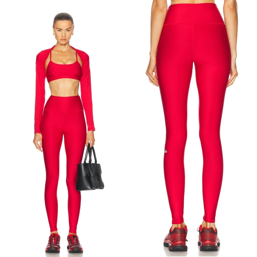 NWOT ALO Yoga High-waist Airlift Legging Bold Red 28” Size Large SOLD OUT ONLINE